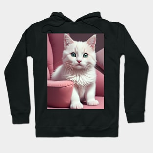 White cat Hoodie